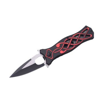 Fantasy Tattoo Design Action Assist Folding Knife 4.5" Closed